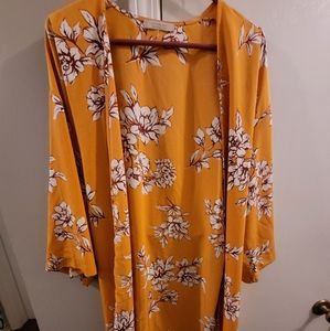 Yellow floral kimono